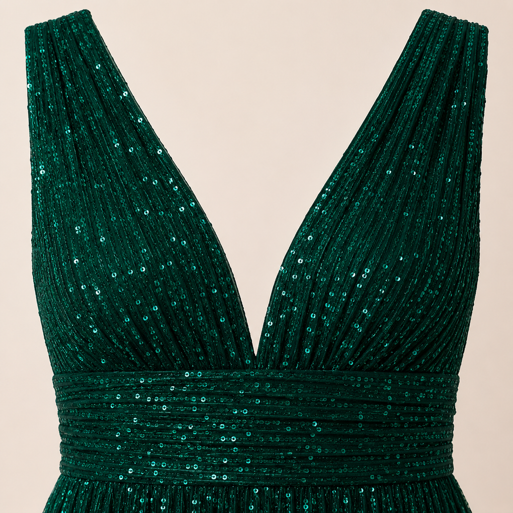 Vestido Longo de Luxo | Aurora Esmeralda