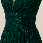 Vestido Longo de Luxo | Aurora Esmeralda