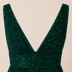 Vestido Longo de Luxo | Aurora Esmeralda