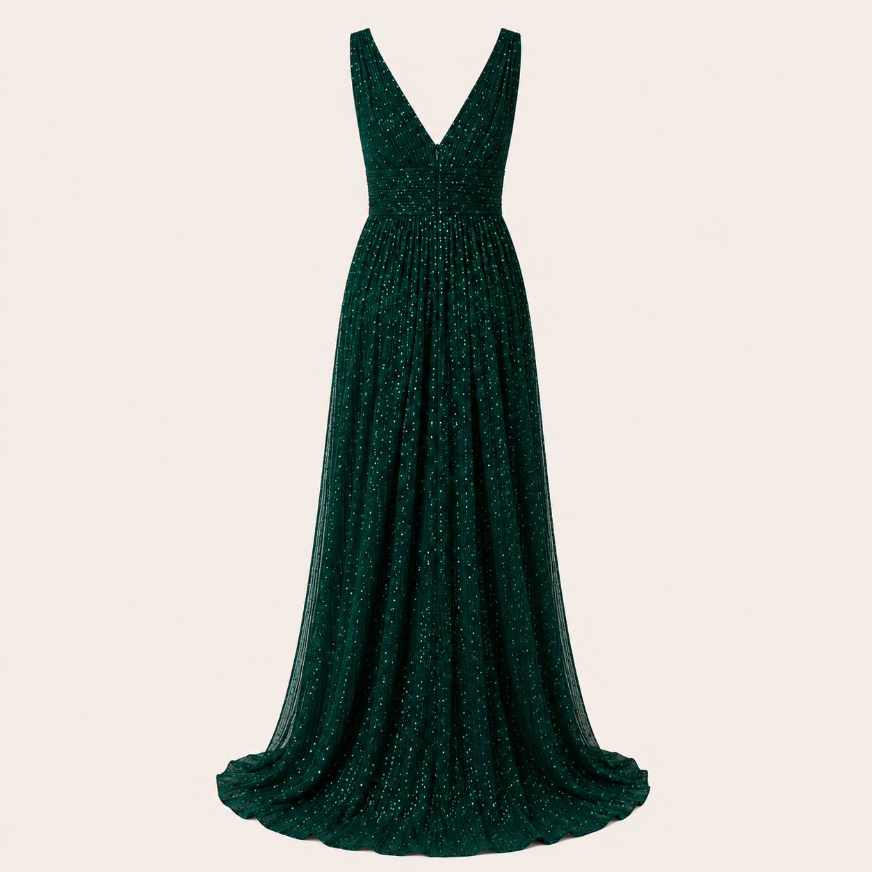 Vestido Longo de Luxo | Aurora Esmeralda