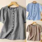 Blusa Manga Curta Xadrez Loma